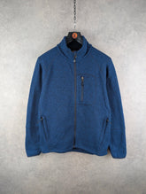 Orvis Jumper Mens Medium M Blue Fleece Full Zip Trout Bum